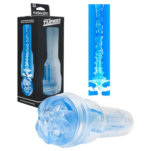 Turbo Thrust Fleshlight - ανδρικός δονητής αναρρόφησης (μπλε)