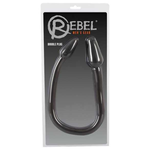 Rebel Double Plug - διπλό κωνικό πρωκτικό παιχνίδι (μαύρο)