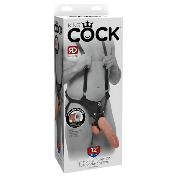 Βασιλιάς Cock Strap-on 12 - προσάρτηση δονητή με ζώνη (30εκ)
