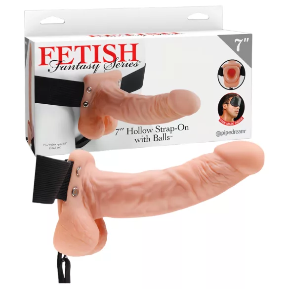 Fetish - strap-on δονητής - ρυθμιζόμενο - δέρμα σώματος - 7 ίντσες