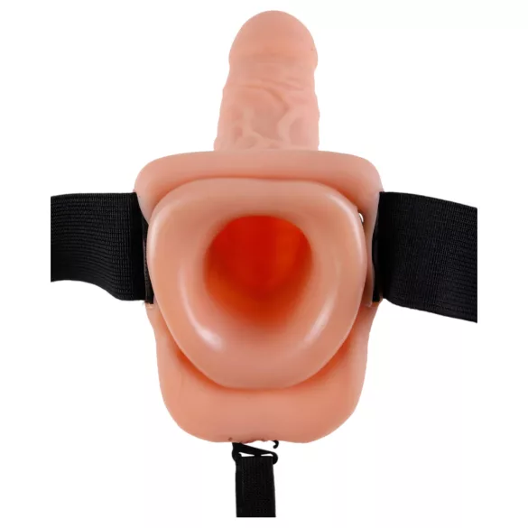 Fetish - strap-on δονητής - ρυθμιζόμενο - δέρμα σώματος - 7 ίντσες