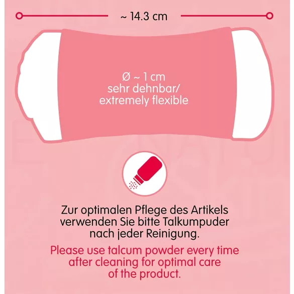 Nature Skin - αιδοίο και πρωκτός μαλακός αυνανιστήρας (φυσικό-μαύρο)