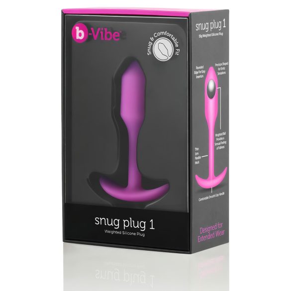b-vibe - πρωκτικό βύσμα με εσωτερικό βάρος 55g - ροζ