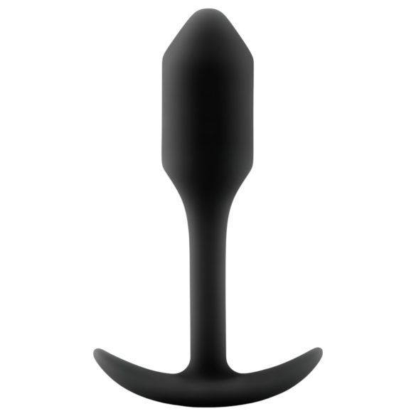 b-vibe Snug Plug 1 - πρωκτική σφήνα με εσωτερικό βάρος (55g) - μαύρο