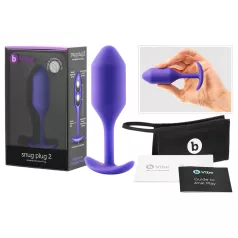   b-vibe - πρωκτικό βύσμα με 2 σφαίρες - 114g - μοβ
