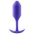 b-vibe Snug Plug 2 - Διπλό βάρος πρωκτικό plug (114g) - μωβ