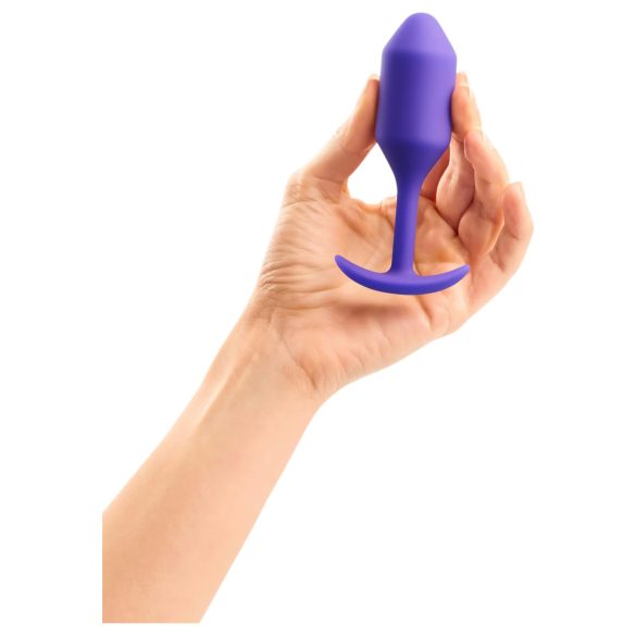 b-vibe - πρωκτικό βύσμα με 2 σφαίρες - 114g - μοβ