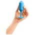b-vibe Snug Plug 3 - Διπλό Μπλε Anal Plug (180γρ)