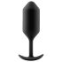 b-vibe Snug Plug 3 - διπλό πρωκτικό plug (180g) - μαύρο