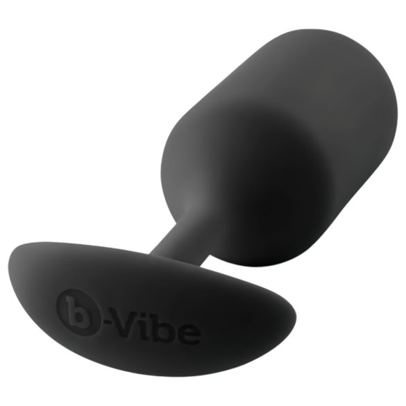 b-vibe - πρωκτική σφήνα με διπλές μπάλες 180g - σιλικόνη μαύρο