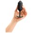 b-vibe Snug Plug 3 - διπλό πρωκτικό plug (180g) - μαύρο