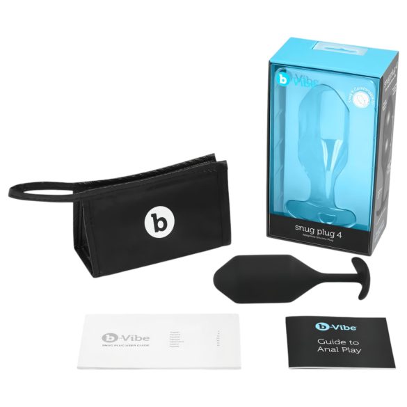 b-vibe - πρωκτικό βύσμα με διπλή μπίλια - 257g - μαύρο