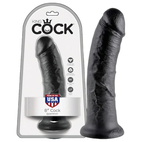 King Cock 8 δονητής (20 εκ) - μαύρο