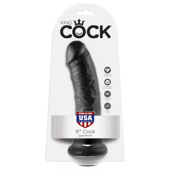 King Cock 8 δονητής (20 εκ., μαύρο)