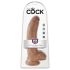 Βασιλιάς Cock 9 με όρχεις δονητής (23 εκ) - καφέ