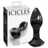 Icicles No. 78 - κωνικό γυάλινο πρωκτικό βύσμα (μαύρο)