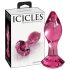 Icicles No. 79 - κωνικό γυάλινο αναλυτικό plug (ροζ)