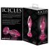 Icicles No. 79 - κωνικό γυάλινο αναλυτικό plug (ροζ)
