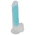 You2Toys Glow in the Dark - φωσφορίζον δονητής με βεντούζα (μπλε)