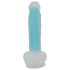 You2Toys Glow in the Dark - φωσφορίζον δονητής με βεντούζα (μπλε)