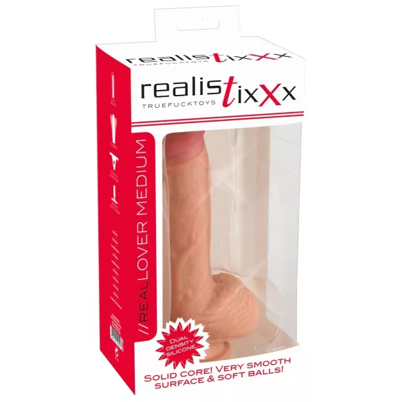 realistixxx - ρεαλιστικό δονητή χωρίς δόνηση με βεντούζα (22 cm, στο φυσικό χρώμα)