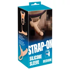   You2Toys - strap-on μεσαίο - κοίλο dildo - φυσικό χρώμα