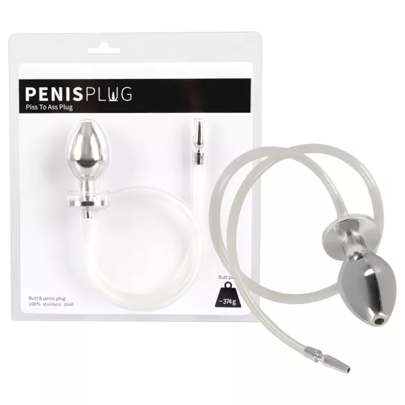 You2Toys - Piss to Ass Plug - κούφιο πρωκτικό βύσμα με διαστολέα ουρήθρας