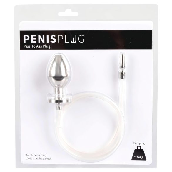 Piss to Ass Plug - διπλό βύσμα πρωκτού με ουρηθρικό διαστολέα - κοίλος