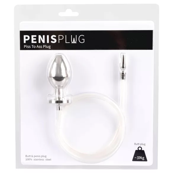 You2Toys - Piss to Ass Plug - κούφιο πρωκτικό βύσμα με διαστολέα ουρήθρας