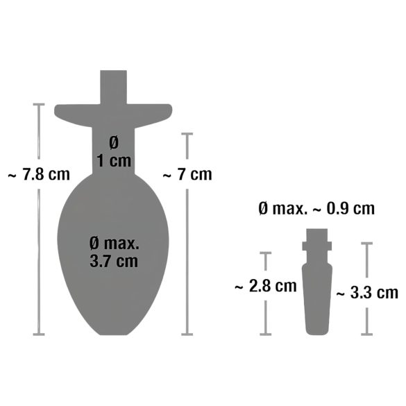 Piss to Ass Plug - διπλό βύσμα πρωκτού με ουρηθρικό διαστολέα - κοίλος