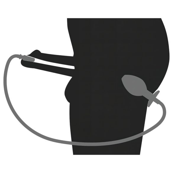 Piss to Ass Plug - διπλό βύσμα πρωκτού με ουρηθρικό διαστολέα - κοίλος