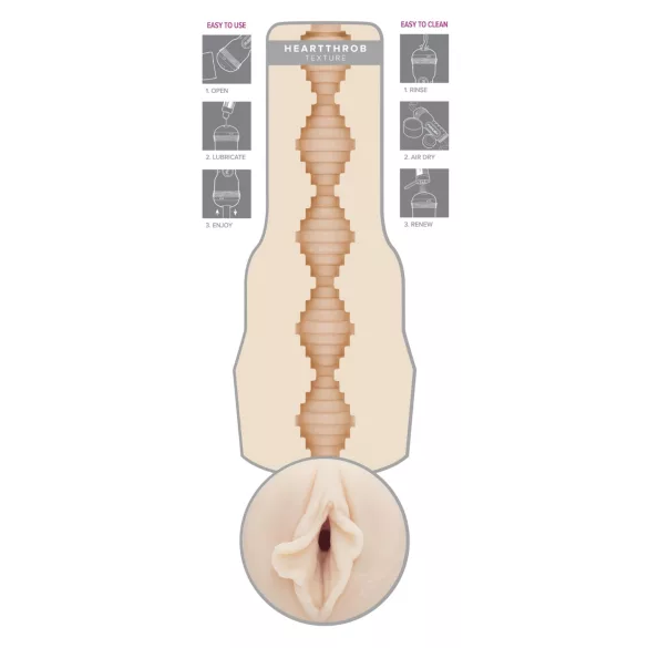 Fleshlight - τεχνητός κόλπος Brandi Love Heartthrobe - ρεαλιστική υφή