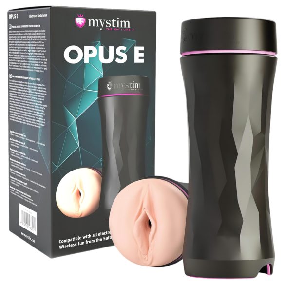 Mystim Opus E Vagina - ηλεκτρονικό ομοίωμα (φυσικό-μαύρο)