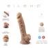 Silexd 7 - δονητής με βεντούζα - 17,5cm - φυσικό χρώμα