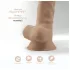 Silexd 7 - δονητής με βεντούζα - 17,5cm - φυσικό χρώμα
