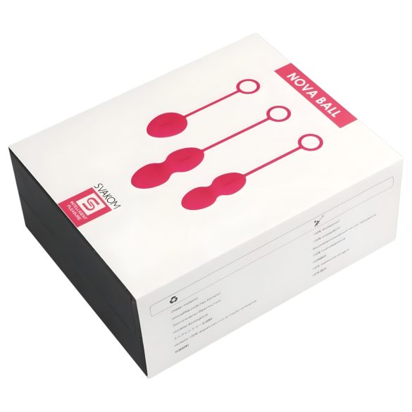 Svakom Nova - σετ 3 μπαλάκια Kegel - γυναικεία άσκηση πυελικού εδάφους - κόκκινο