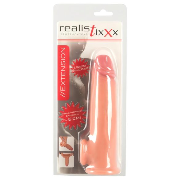 Realistixxx - προέκταση πέους με δαχτυλίδι - 19cm φυσικό