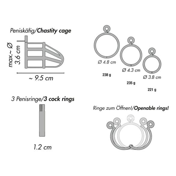 You2Toys - κλουβί αγνότητας πέους - μεταλλικό με λουκέτο