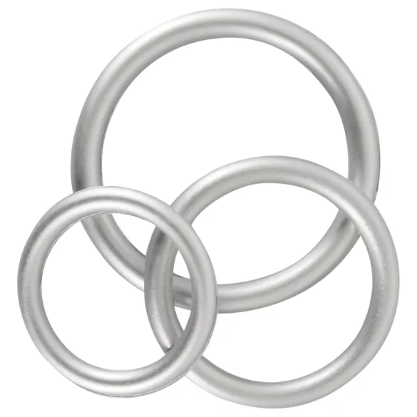 You2Toys Metallic - σετ δαχτυλιδιών πέους σιλικόνης (3 τεμάχια)