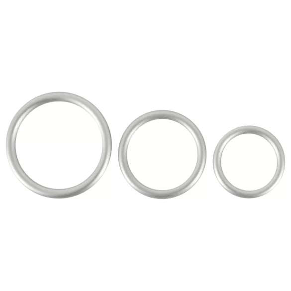 You2Toys Metallic - σετ δαχτυλιδιών πέους σιλικόνης (3 τεμάχια)
