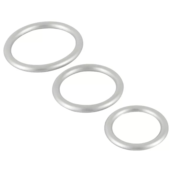 You2Toys Metallic - σετ δαχτυλιδιών πέους σιλικόνης (3 τεμάχια)