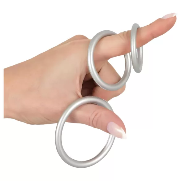 You2Toys Metallic - σετ δαχτυλιδιών πέους σιλικόνης (3 τεμάχια)