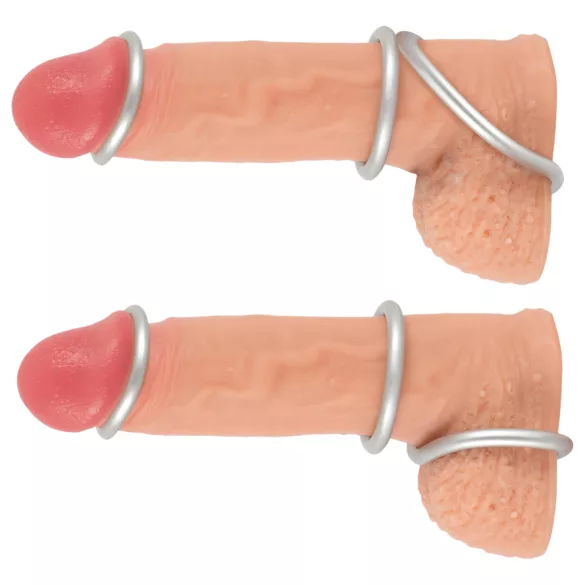 You2Toys Metallic - σετ δαχτυλιδιών πέους σιλικόνης (3 τεμάχια)