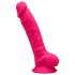 Silexd 7 - Δονητής με Βεντούζα & Όρχεις - 17,5cm (Ροζ)