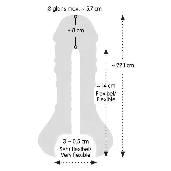 Nature Skin - ανδρικό αυνανιστήρι 2 σε 1 και κάλυμμα πέους - φυσικό