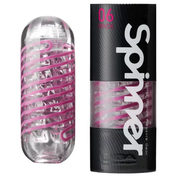 TENGA Spinner Brick - ανδρικό αυνανιστήρι - διαφανές