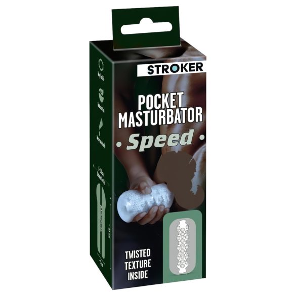STROKER Speed - διαφανής ανδρικός αυνανιστής με οπίσθια μορφή