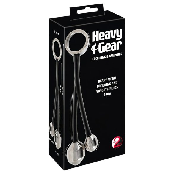 You2Toys Heavy Gear - Δαχτυλίδι Πέους με Βάρος Αναλ (Μαύρο)