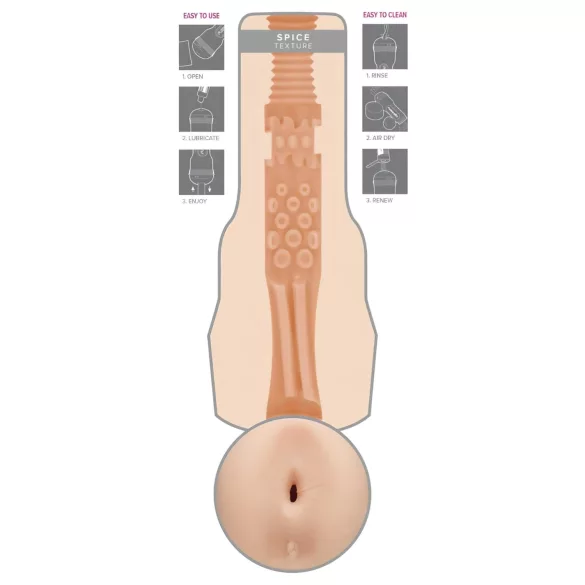 Fleshlight - ανδρικό masturbator ποπός Eva Lovia Spice - ρεαλιστική υφή