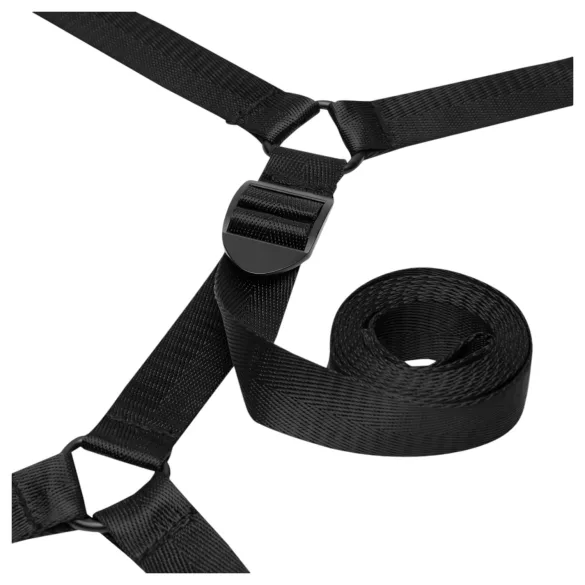 Fifty Shades of Grey - σετ χειροπέδες - δέρμα - μαύρο/κόκκινο